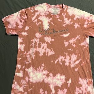 ‘High Maintenance’ Tie Die Short Sleeve Top in Pink/Red- Size XL. Southern Bliss